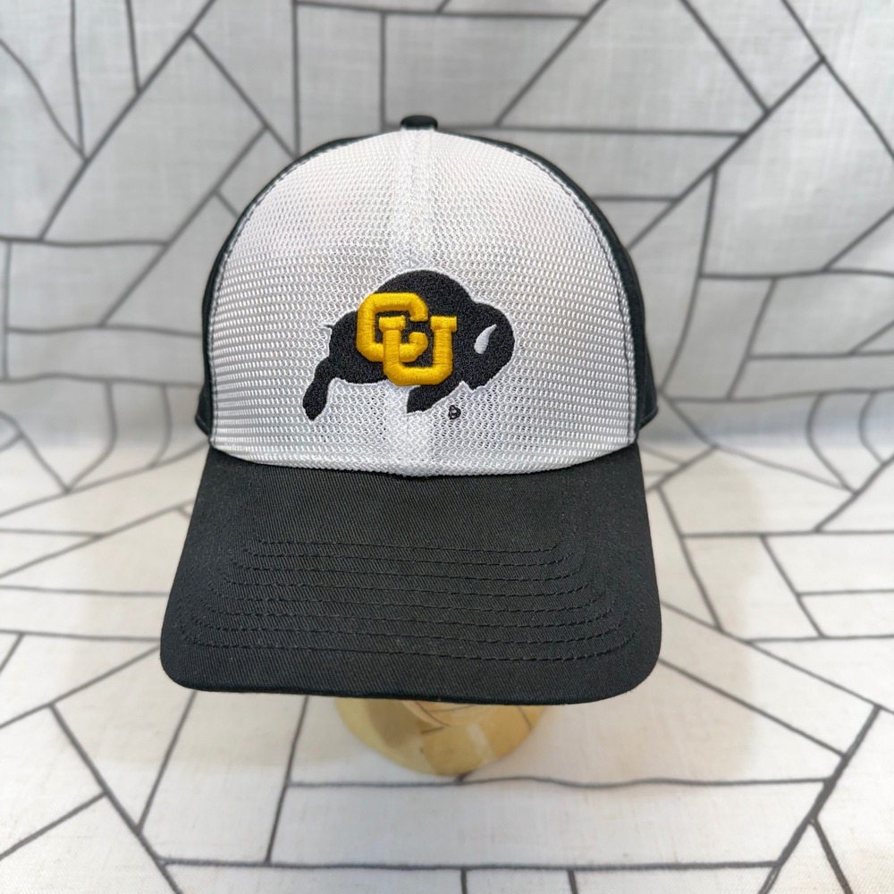 The Game Colorado Buffaloes Hat OS Black White Mesh Trucker CU Buffs Vintage Cap